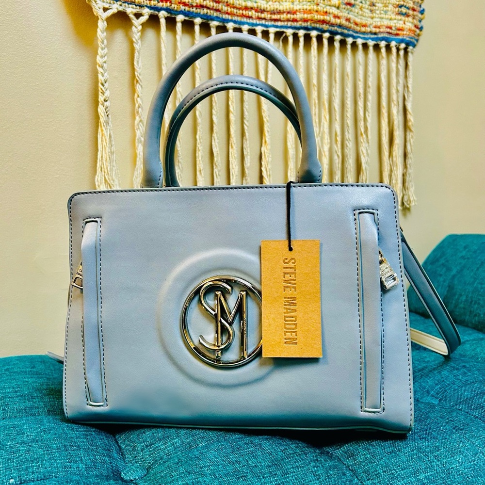 New STEVE MADDEN Purse BMARCO BASALT GREY SATCHEL  Retails $98.00